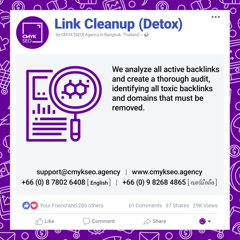 Link Cleanup Detox Services by CMYK SEO Agency in Bangkok Thailand | CMYK [SEO] Agency