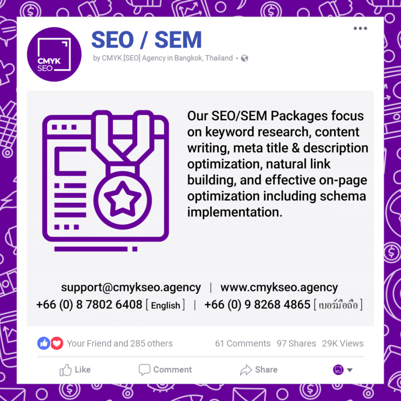 Search Engine Optimisation Services by CMYK SEO Agency in Bangkok Thailand | CMYK [SEO] Agency